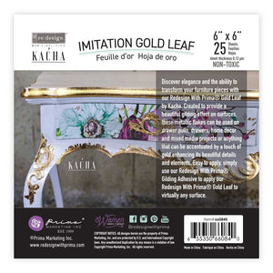 Kacha Gold Leaf - 5.5"x5.5" x 25 sheets
