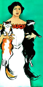 Cat Lady - BGY Rice Paper Artisan Print 11" x 22"
